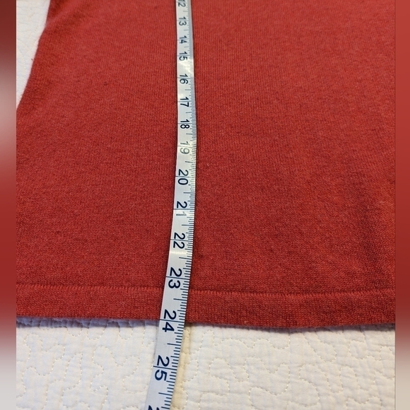 Charter Club Coral Cashmere V Neck Sweater 2 ply XL - Picture 5 of 10